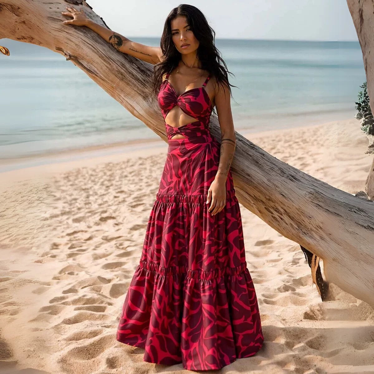 Lal Pari - Monokini & Skirt Set